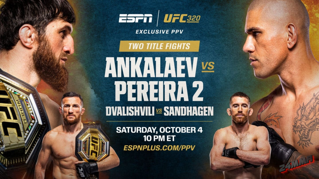 UFC 320 смотреть онлайн все бои бесплатно 05.10.2025